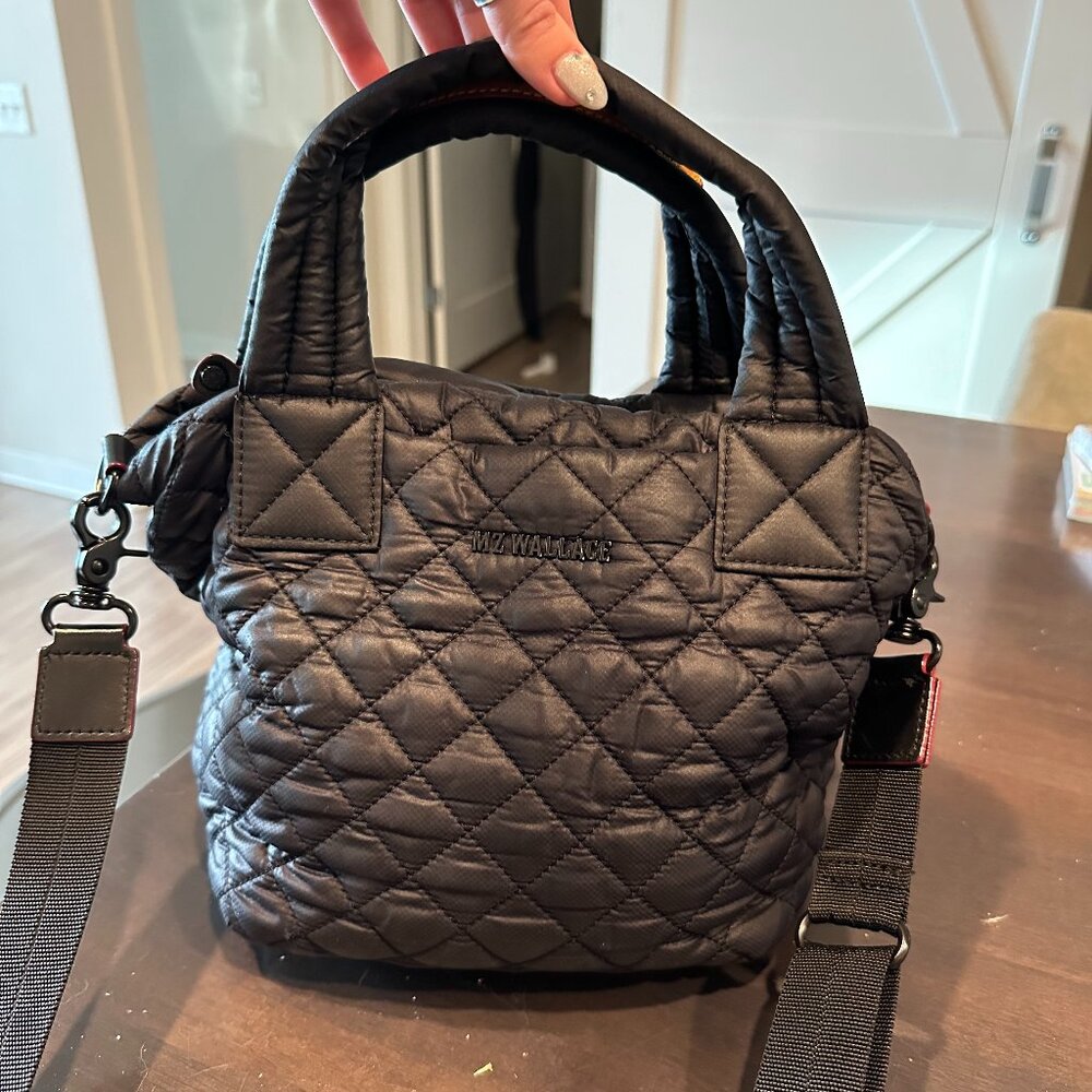 MZ Wallace Quilted Mini Satchel in Black